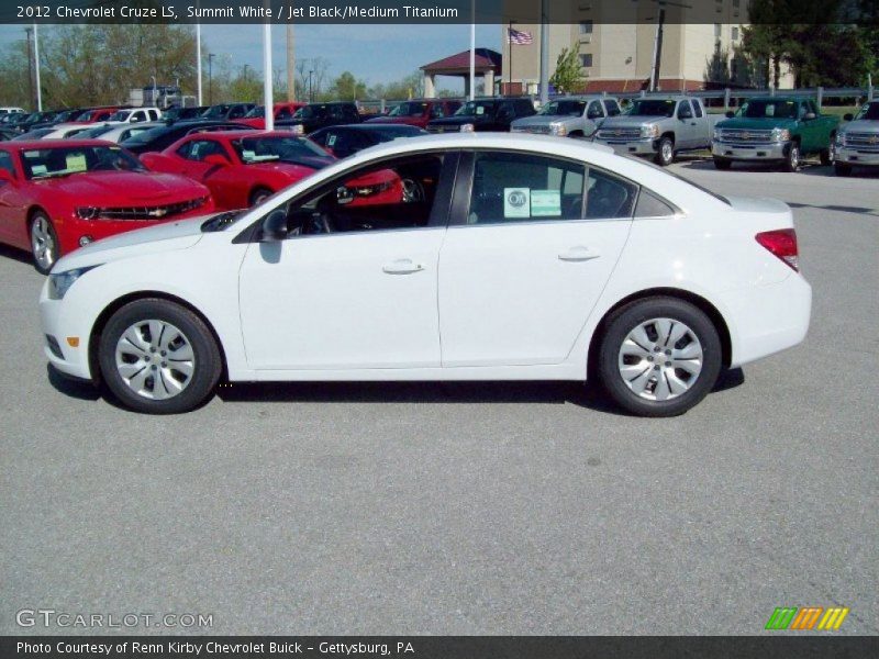 Summit White / Jet Black/Medium Titanium 2012 Chevrolet Cruze LS