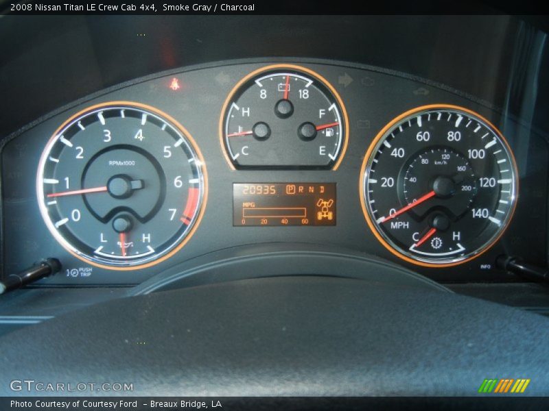 Smoke Gray / Charcoal 2008 Nissan Titan LE Crew Cab 4x4