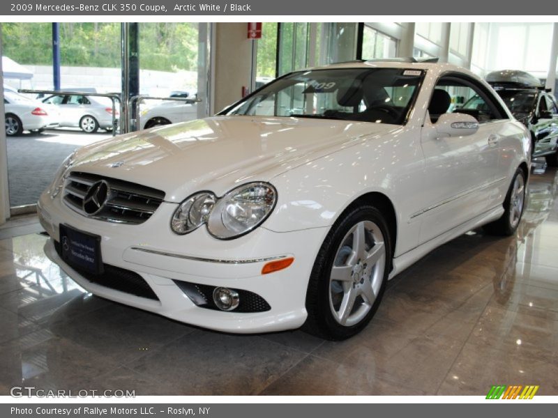 Arctic White / Black 2009 Mercedes-Benz CLK 350 Coupe