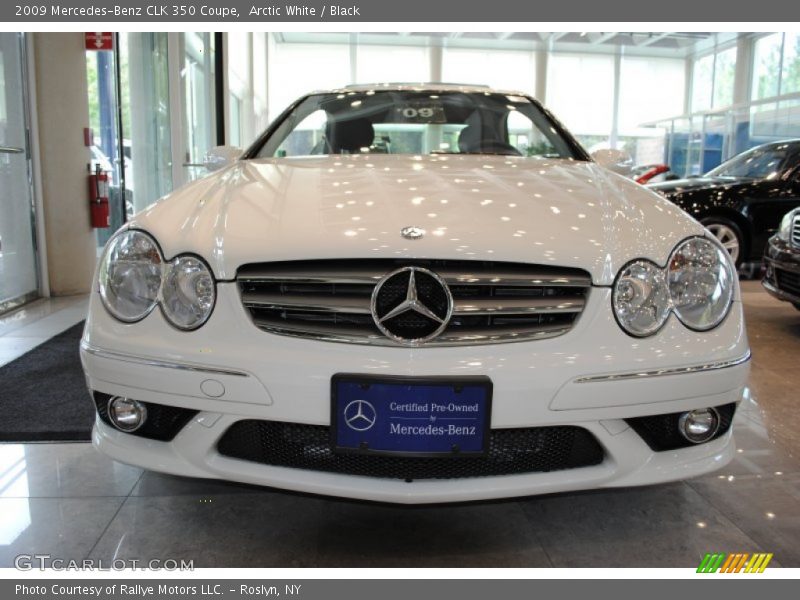 Arctic White / Black 2009 Mercedes-Benz CLK 350 Coupe