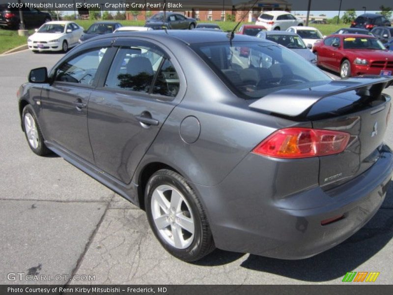 Graphite Gray Pearl / Black 2009 Mitsubishi Lancer ES Sport