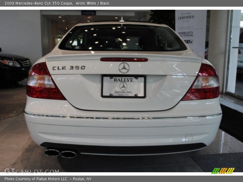 Arctic White / Black 2009 Mercedes-Benz CLK 350 Coupe