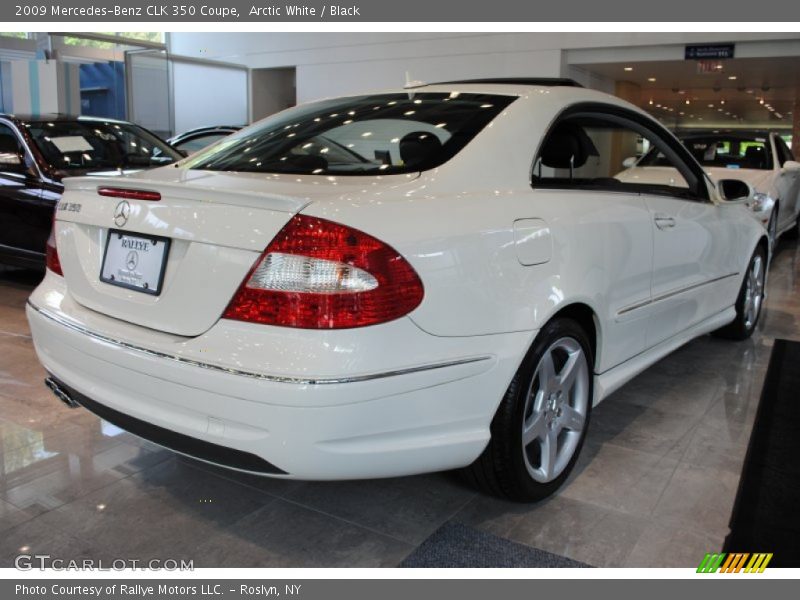 Arctic White / Black 2009 Mercedes-Benz CLK 350 Coupe