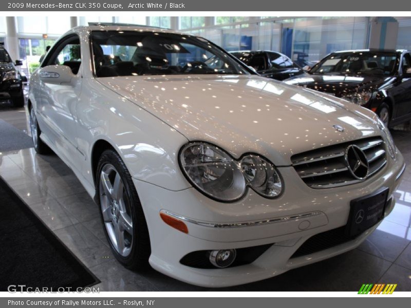 Arctic White / Black 2009 Mercedes-Benz CLK 350 Coupe