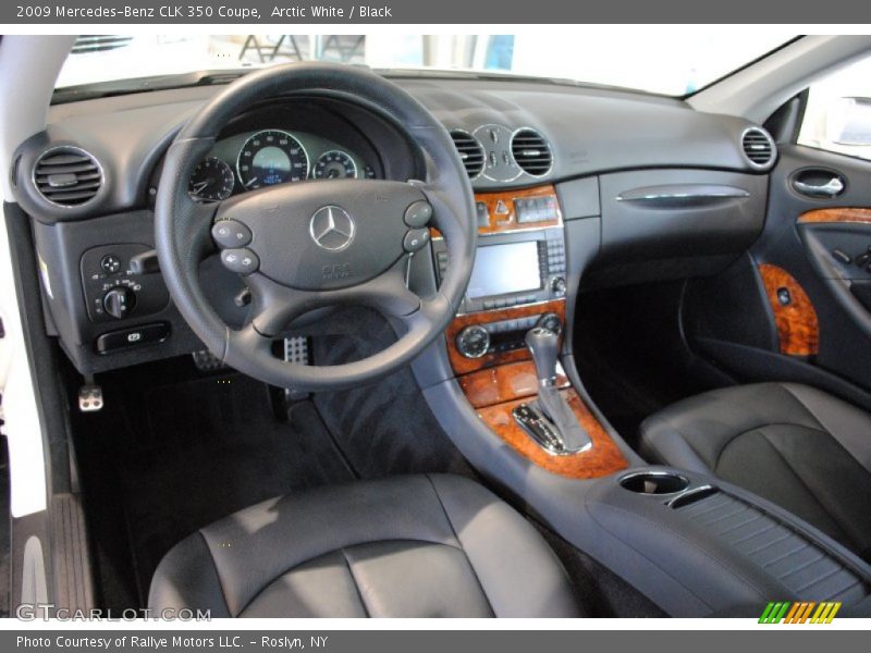 Arctic White / Black 2009 Mercedes-Benz CLK 350 Coupe