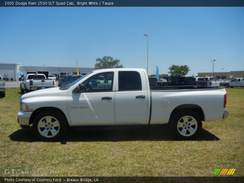 Bright White / Taupe 2005 Dodge Ram 1500 SLT Quad Cab