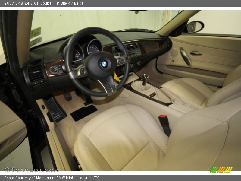 Jet Black / Beige 2007 BMW Z4 3.0si Coupe
