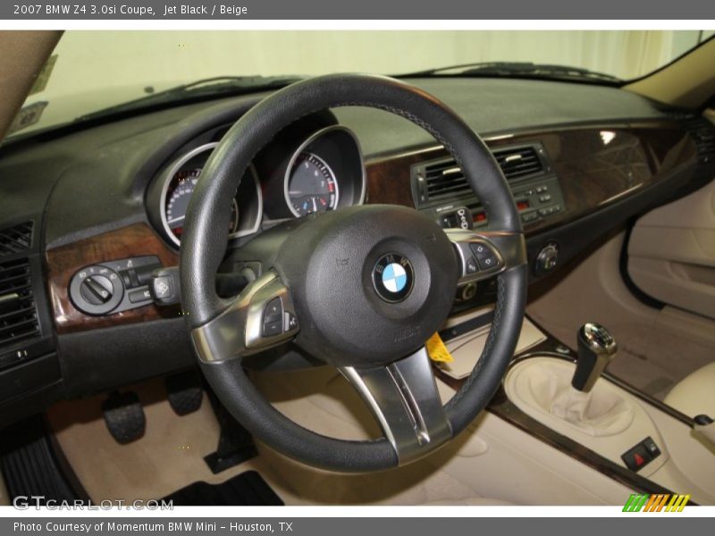 Jet Black / Beige 2007 BMW Z4 3.0si Coupe