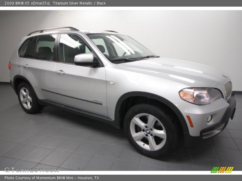 Titanium Silver Metallic / Black 2009 BMW X5 xDrive35d