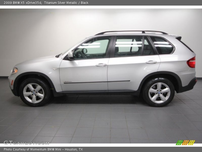 Titanium Silver Metallic / Black 2009 BMW X5 xDrive35d