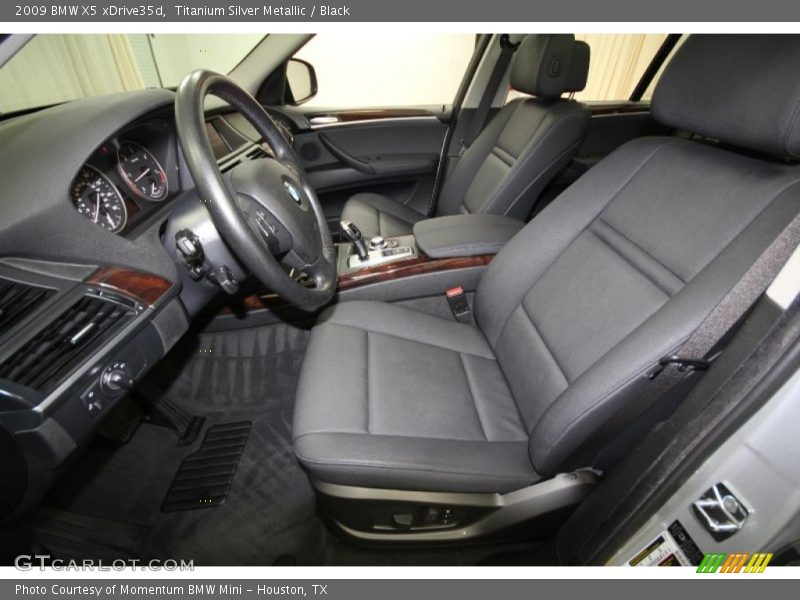 Titanium Silver Metallic / Black 2009 BMW X5 xDrive35d
