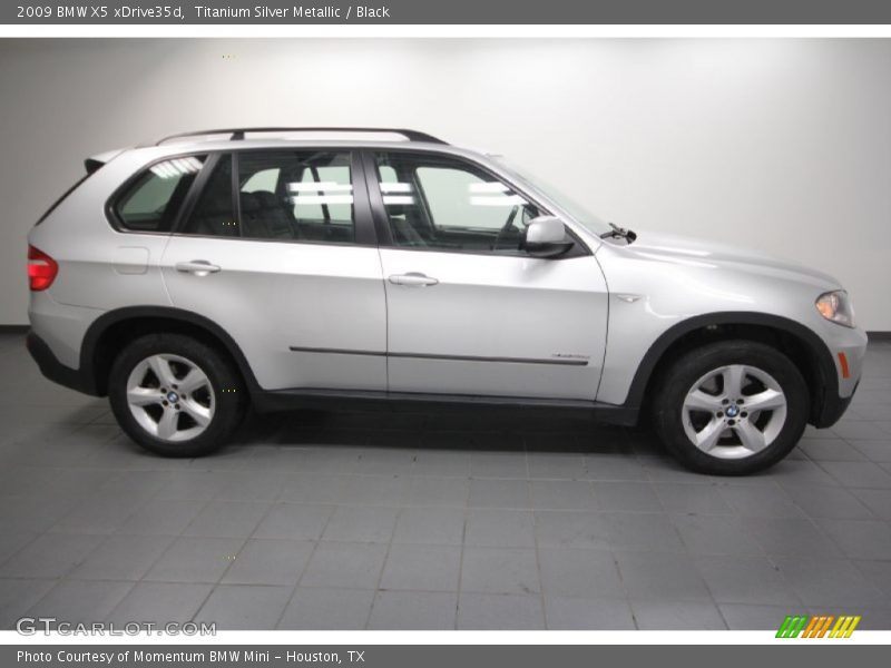 Titanium Silver Metallic / Black 2009 BMW X5 xDrive35d