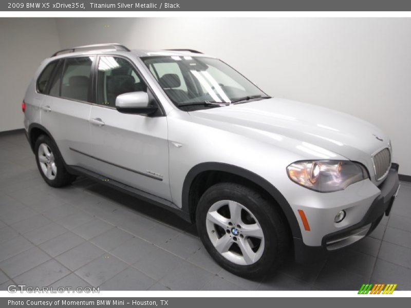 Titanium Silver Metallic / Black 2009 BMW X5 xDrive35d
