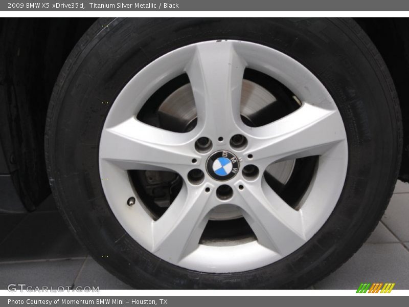 Titanium Silver Metallic / Black 2009 BMW X5 xDrive35d