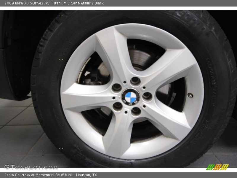Titanium Silver Metallic / Black 2009 BMW X5 xDrive35d
