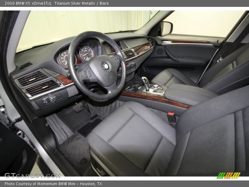 Titanium Silver Metallic / Black 2009 BMW X5 xDrive35d