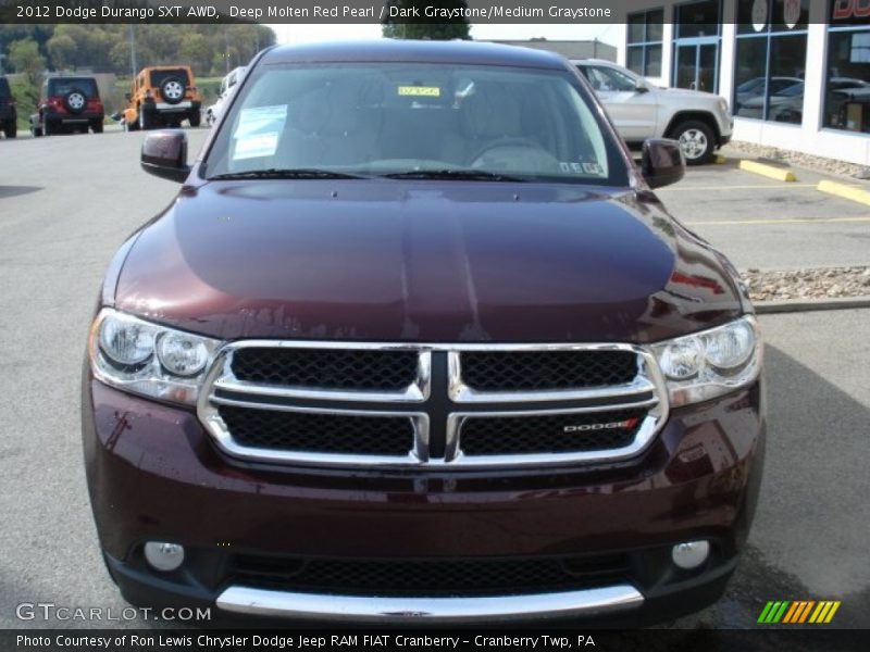Deep Molten Red Pearl / Dark Graystone/Medium Graystone 2012 Dodge Durango SXT AWD
