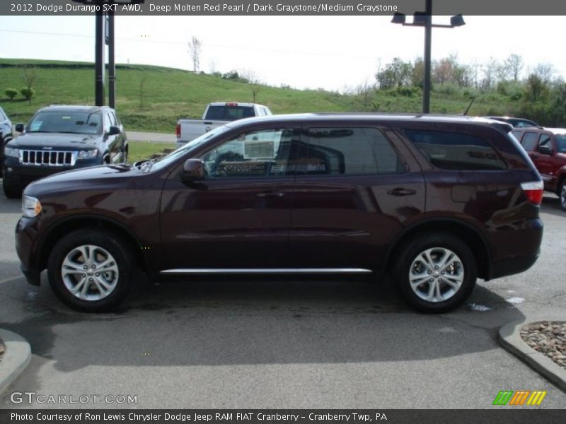 Deep Molten Red Pearl / Dark Graystone/Medium Graystone 2012 Dodge Durango SXT AWD