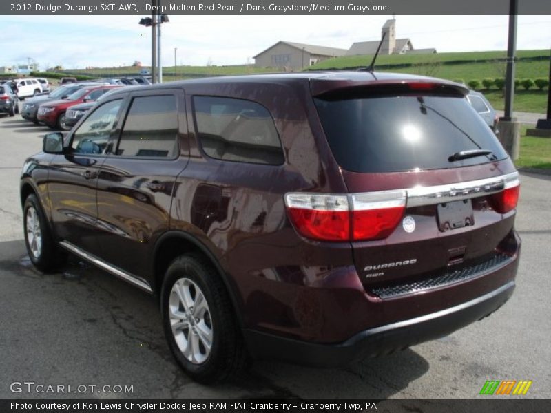 Deep Molten Red Pearl / Dark Graystone/Medium Graystone 2012 Dodge Durango SXT AWD