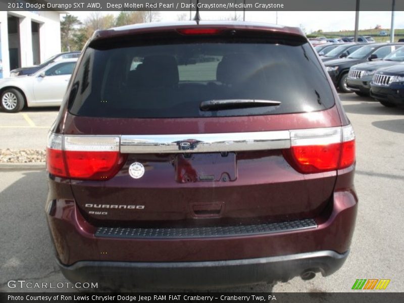 Deep Molten Red Pearl / Dark Graystone/Medium Graystone 2012 Dodge Durango SXT AWD