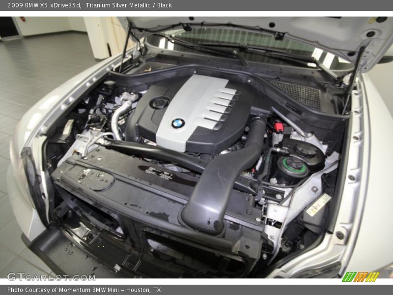 Titanium Silver Metallic / Black 2009 BMW X5 xDrive35d