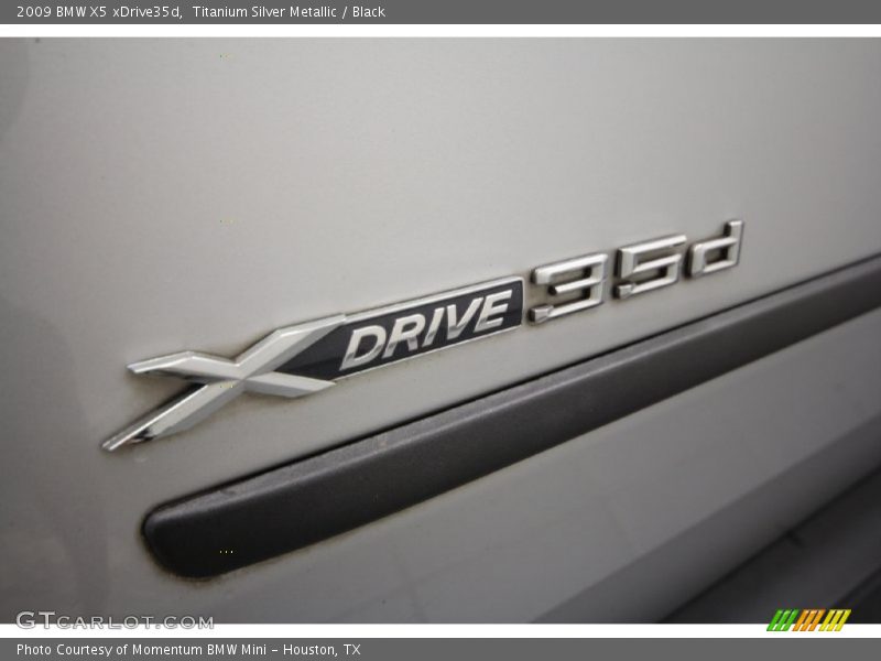 Titanium Silver Metallic / Black 2009 BMW X5 xDrive35d