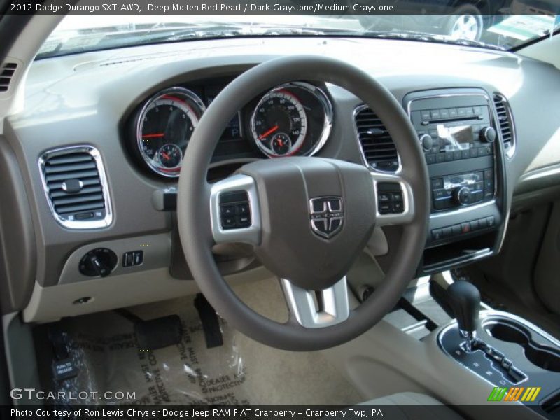 Deep Molten Red Pearl / Dark Graystone/Medium Graystone 2012 Dodge Durango SXT AWD