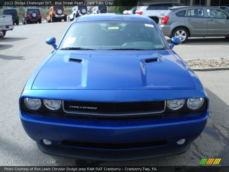 Blue Streak Pearl / Dark Slate Gray 2012 Dodge Challenger SXT