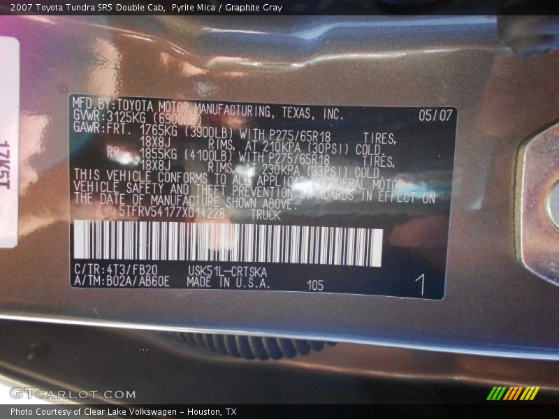 Pyrite Mica / Graphite Gray 2007 Toyota Tundra SR5 Double Cab