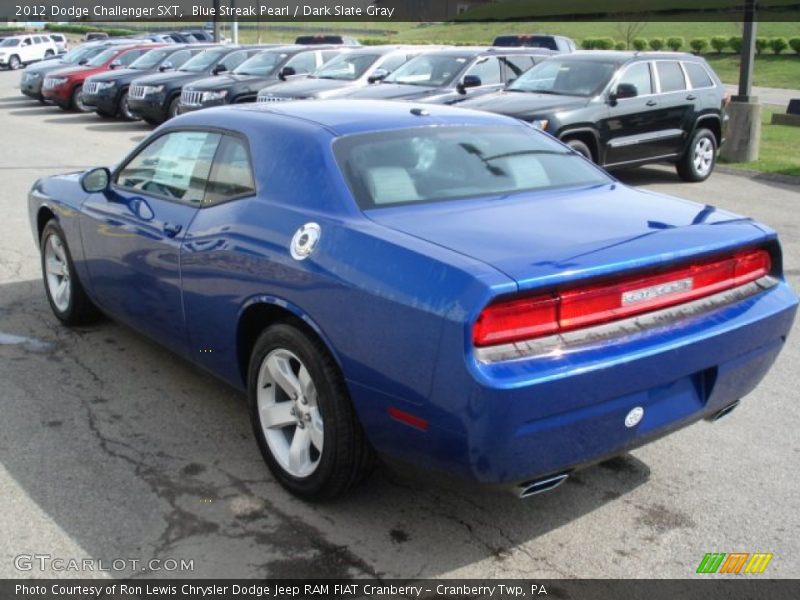 Blue Streak Pearl / Dark Slate Gray 2012 Dodge Challenger SXT