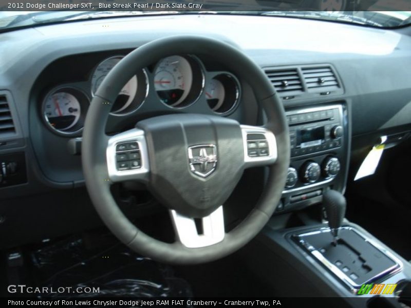 Blue Streak Pearl / Dark Slate Gray 2012 Dodge Challenger SXT