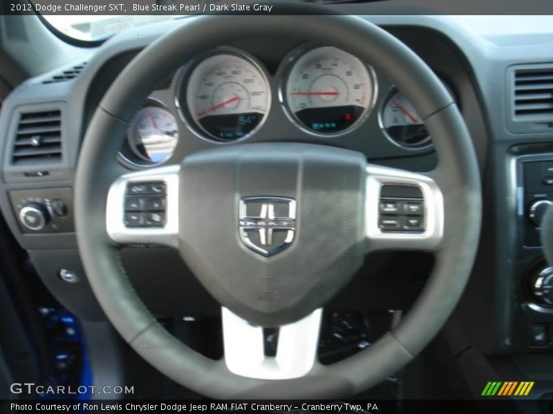 Blue Streak Pearl / Dark Slate Gray 2012 Dodge Challenger SXT