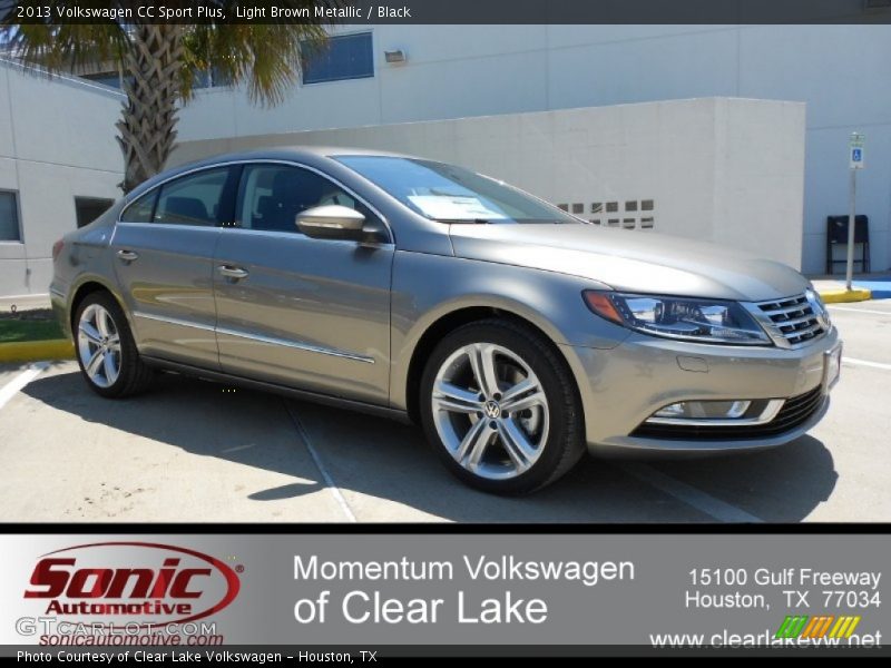 Light Brown Metallic / Black 2013 Volkswagen CC Sport Plus