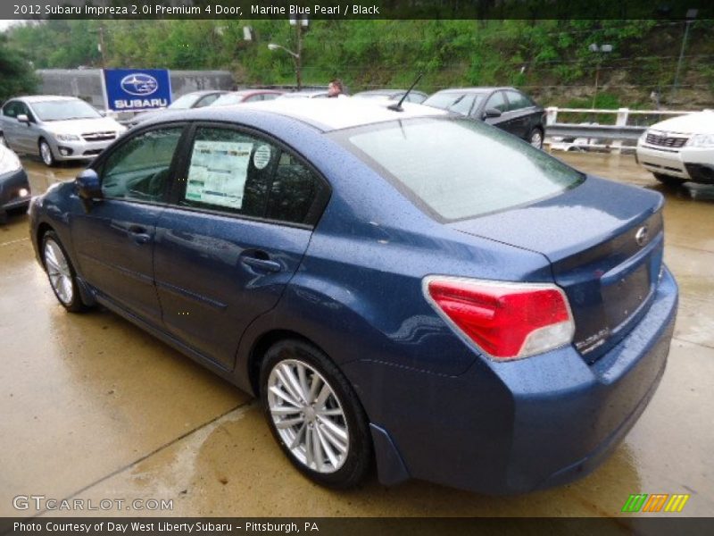 Marine Blue Pearl / Black 2012 Subaru Impreza 2.0i Premium 4 Door