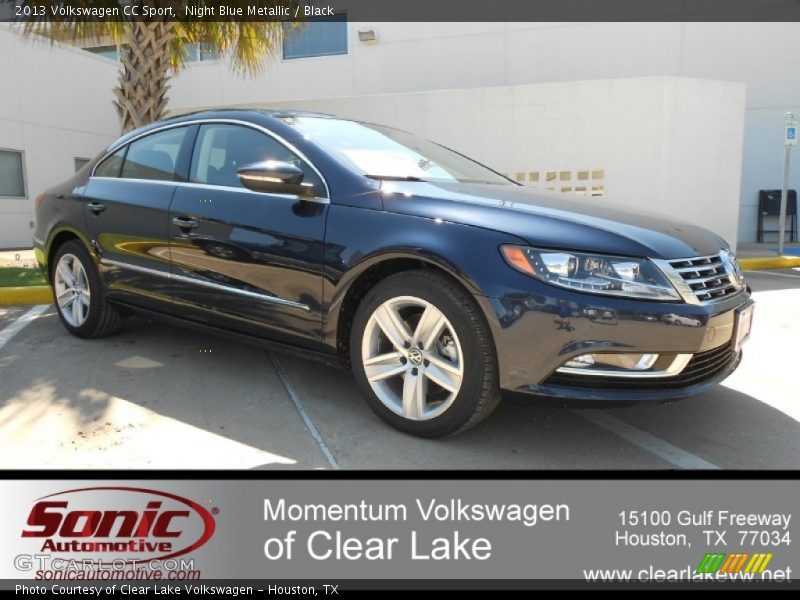 Night Blue Metallic / Black 2013 Volkswagen CC Sport