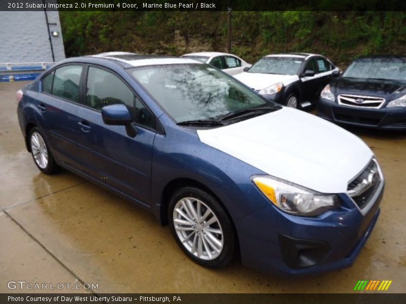 Marine Blue Pearl / Black 2012 Subaru Impreza 2.0i Premium 4 Door