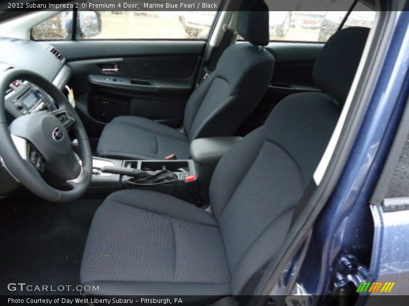 Marine Blue Pearl / Black 2012 Subaru Impreza 2.0i Premium 4 Door