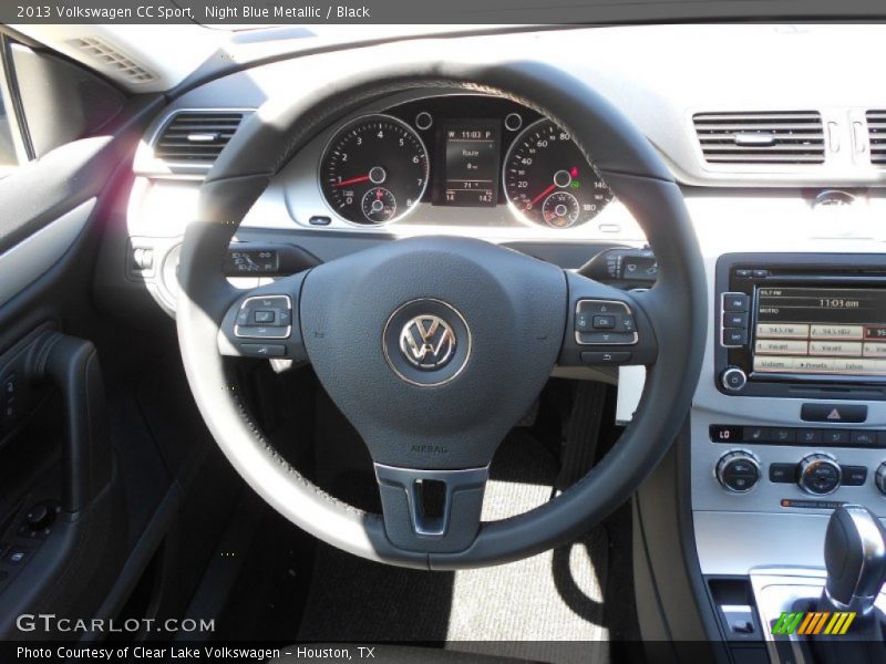 Night Blue Metallic / Black 2013 Volkswagen CC Sport