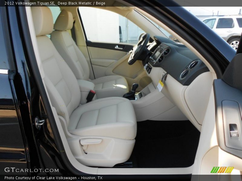 Deep Black Metallic / Beige 2012 Volkswagen Tiguan SE