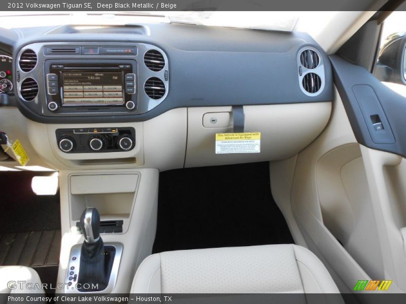 Deep Black Metallic / Beige 2012 Volkswagen Tiguan SE
