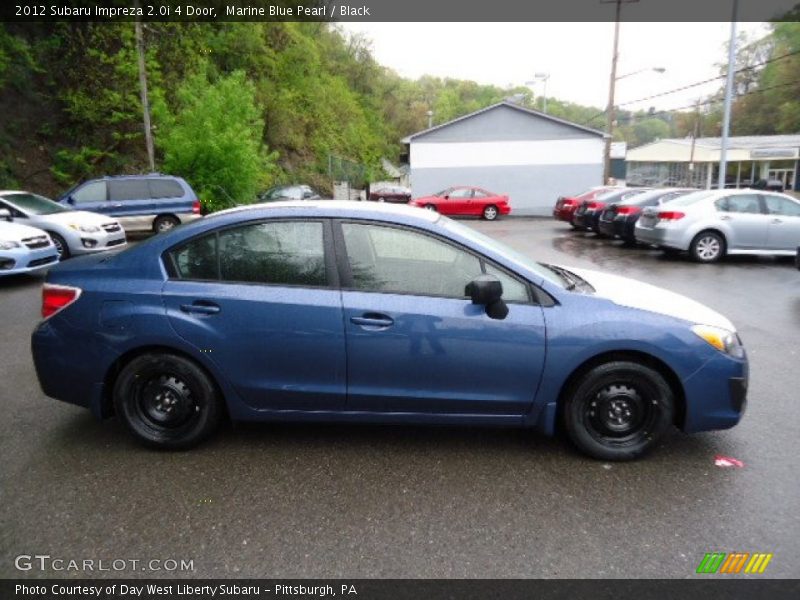 Marine Blue Pearl / Black 2012 Subaru Impreza 2.0i 4 Door