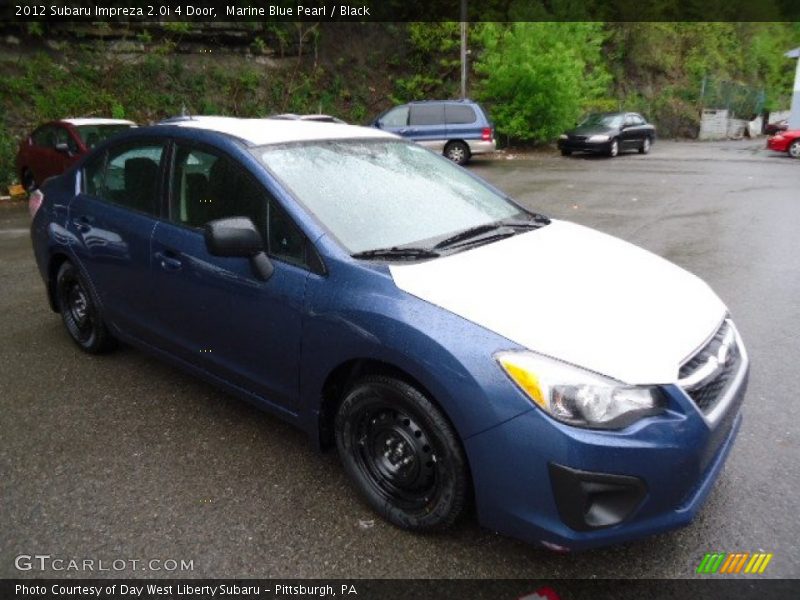 Marine Blue Pearl / Black 2012 Subaru Impreza 2.0i 4 Door