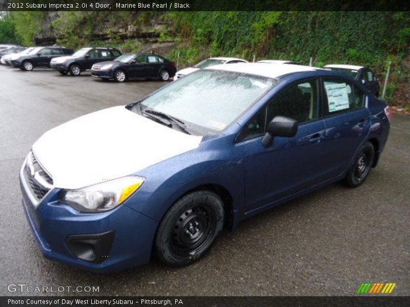 Marine Blue Pearl / Black 2012 Subaru Impreza 2.0i 4 Door