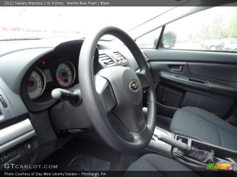 Marine Blue Pearl / Black 2012 Subaru Impreza 2.0i 4 Door