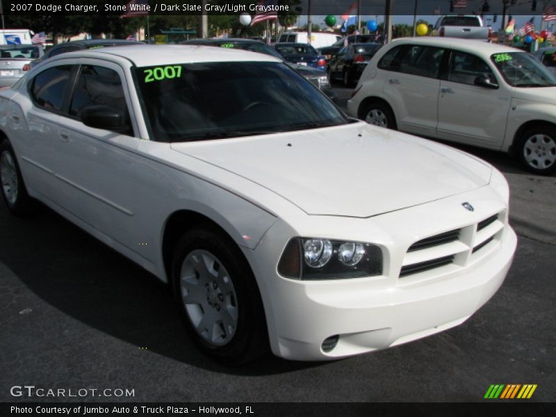 Stone White / Dark Slate Gray/Light Graystone 2007 Dodge Charger