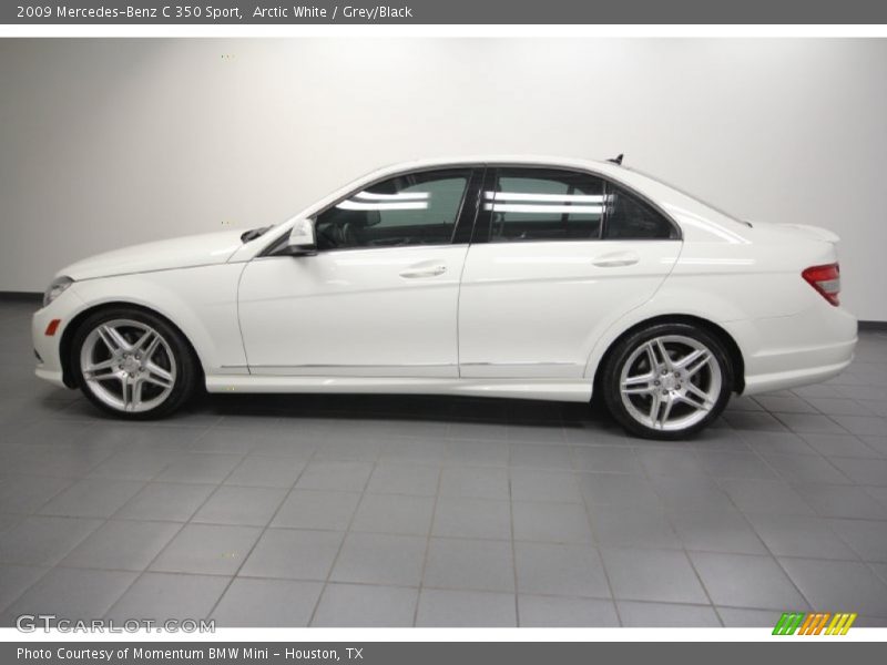 Arctic White / Grey/Black 2009 Mercedes-Benz C 350 Sport