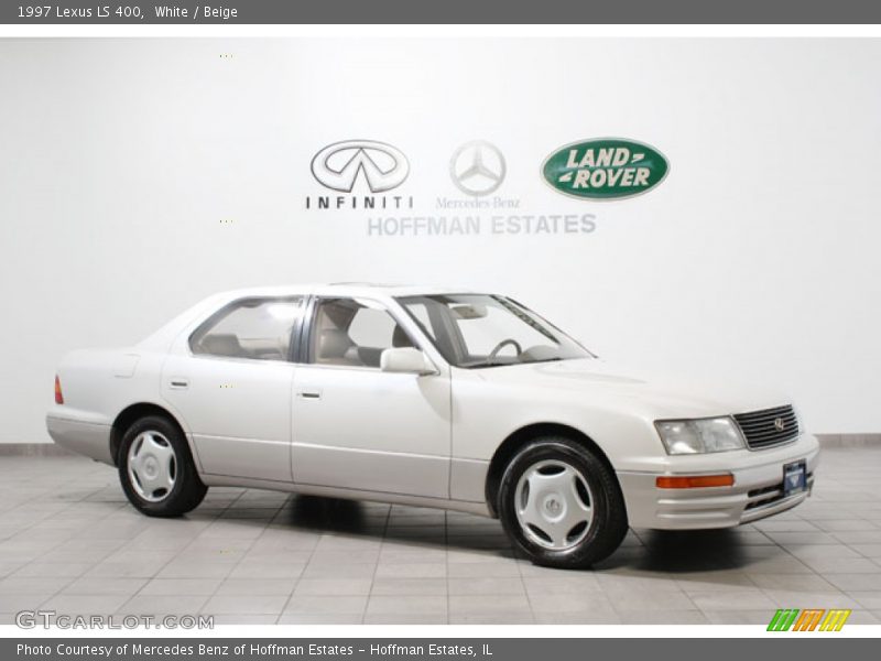 White / Beige 1997 Lexus LS 400
