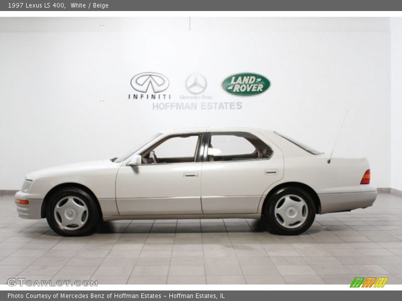 White / Beige 1997 Lexus LS 400