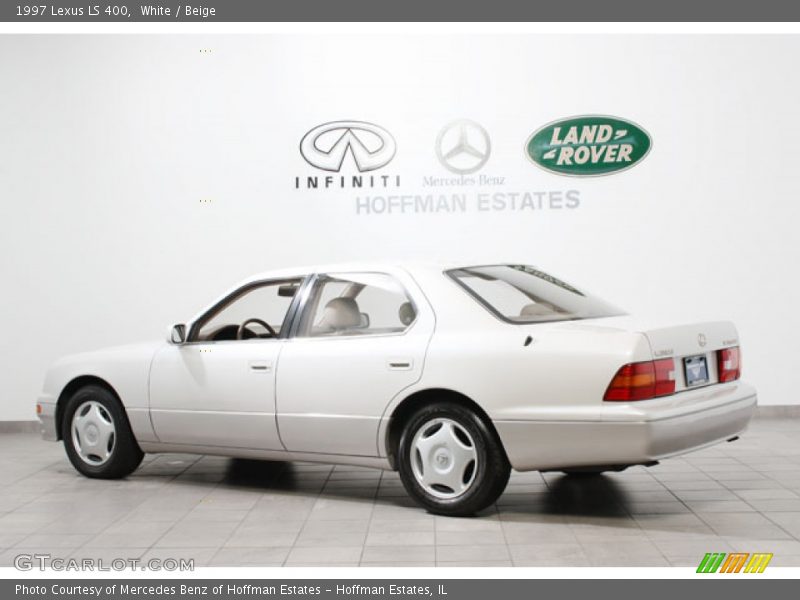 White / Beige 1997 Lexus LS 400