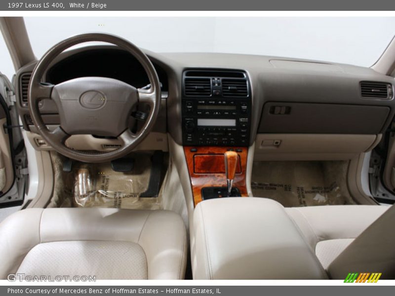 White / Beige 1997 Lexus LS 400